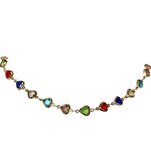 Set- Chic Multicolor Beaded Heart Necklace and Bracelet - Picture 10 of 13